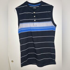 Men’s Striped Sleeveless Top size large